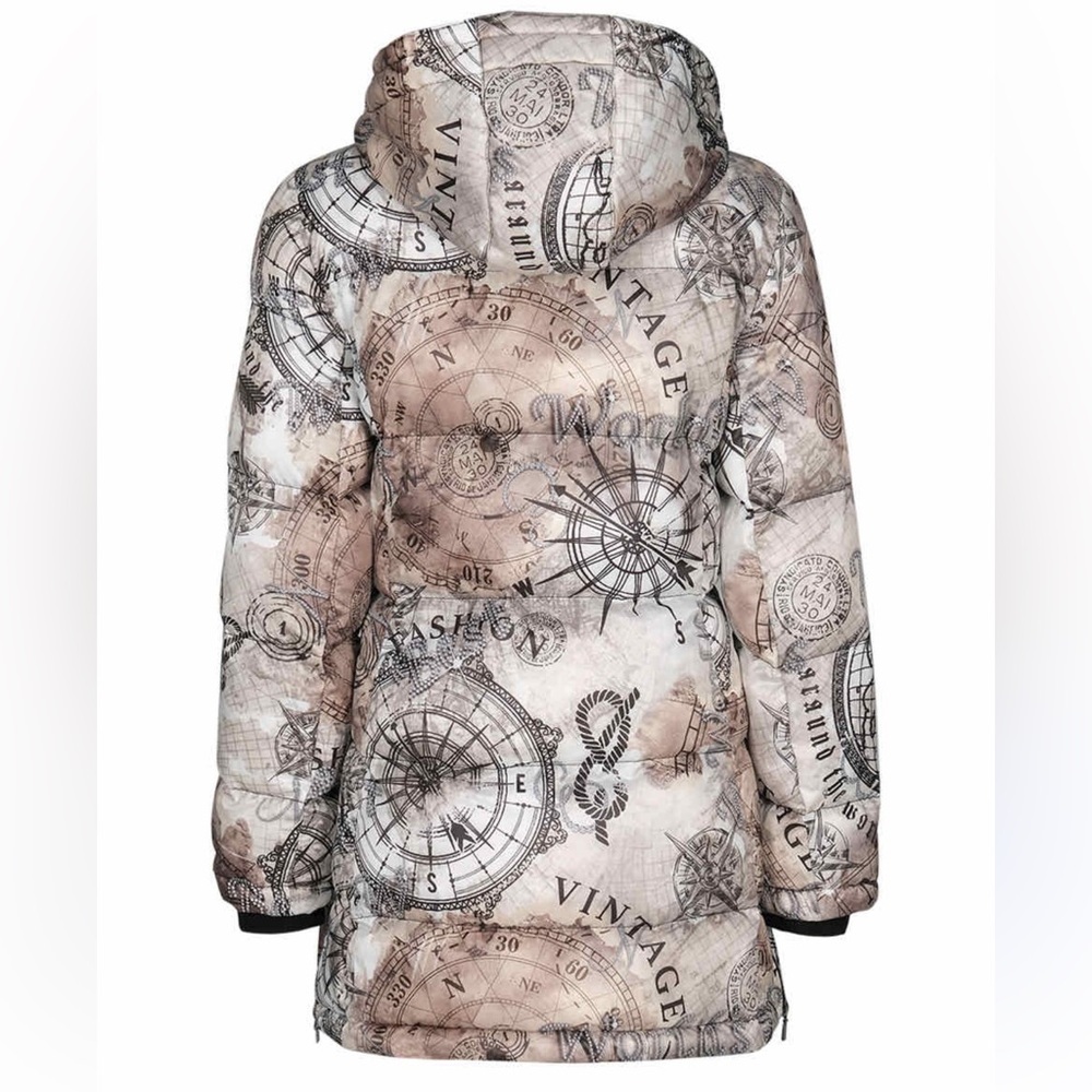 DOLCEZZA Women's Brown and White Printed Jacket NWT size S - Picture 3 of 12